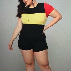 Multi-Colored Romper. Plus Size